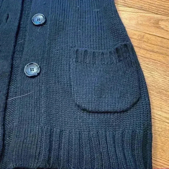 NWT Love By Design button down sweater black crochet chunky women M - Picture 7 of 12